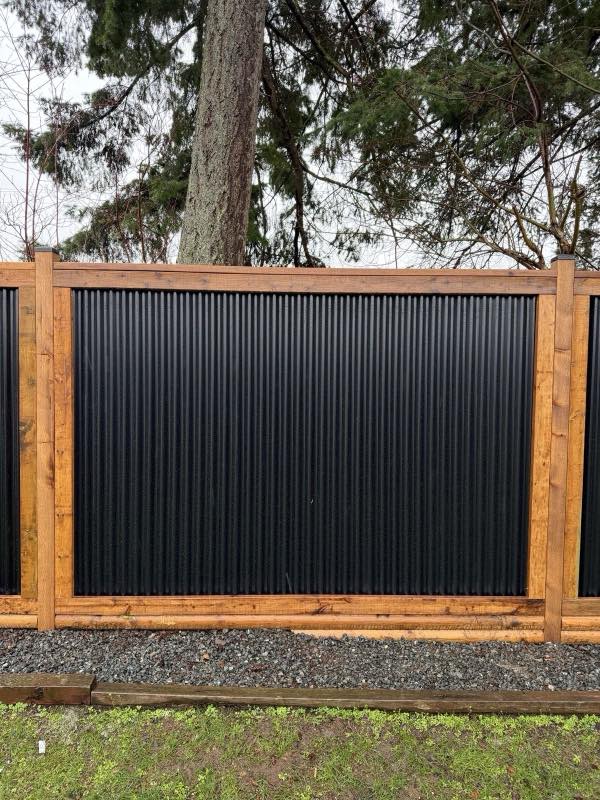 Metal fence project by Tonella Contracting on Vancouver Island