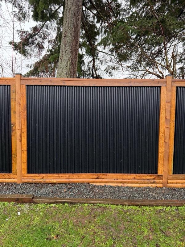 Metal fence project by Tonella Contracting on Vancouver Island