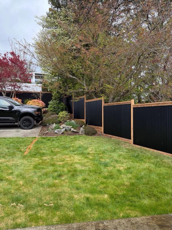 Metal fence project by Tonella Contracting on Vancouver Island