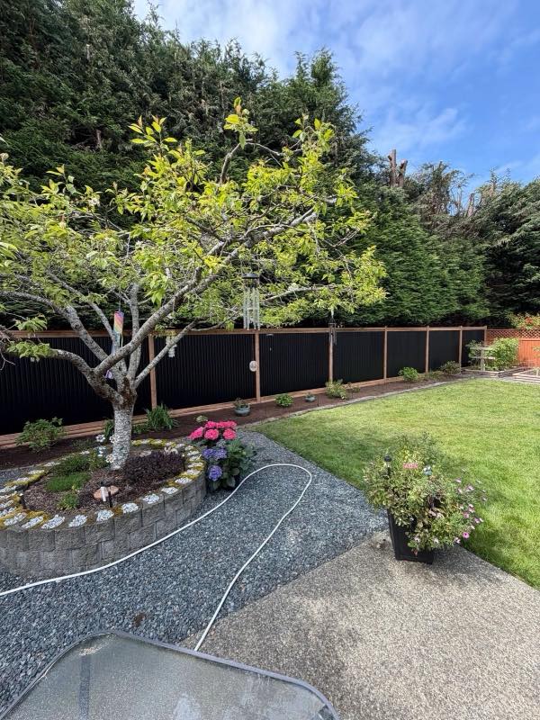 Metal fence project by Tonella Contracting on Vancouver Island