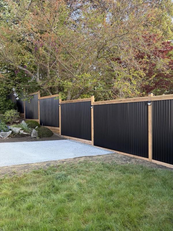 Metal fence project by Tonella Contracting on Vancouver Island