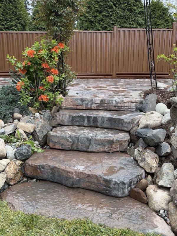 Paver patio project by Tonella Contracting on Vancouver Island