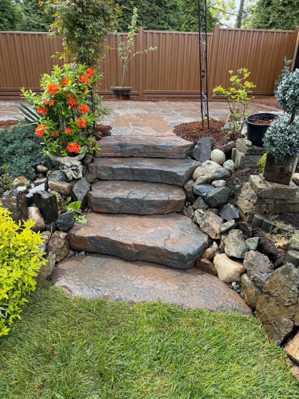 Paver patio project by Tonella Contracting on Vancouver Island