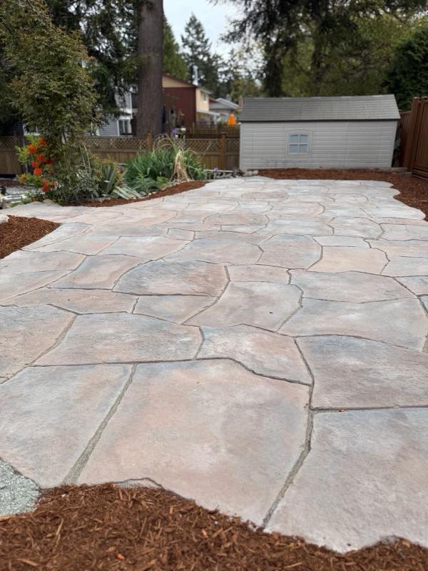 Paver patio project by Tonella Contracting on Vancouver Island