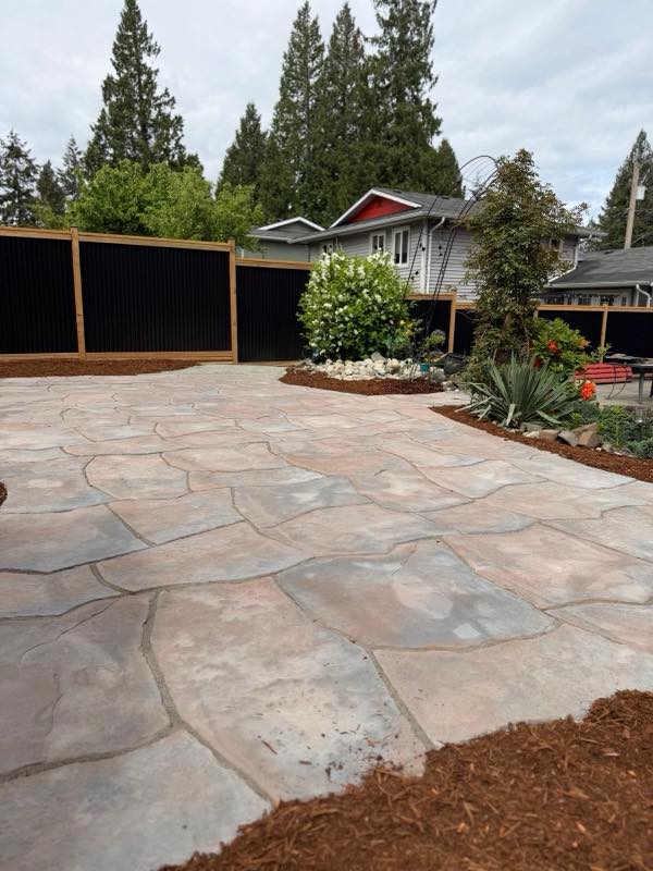 Paver patio project by Tonella Contracting on Vancouver Island