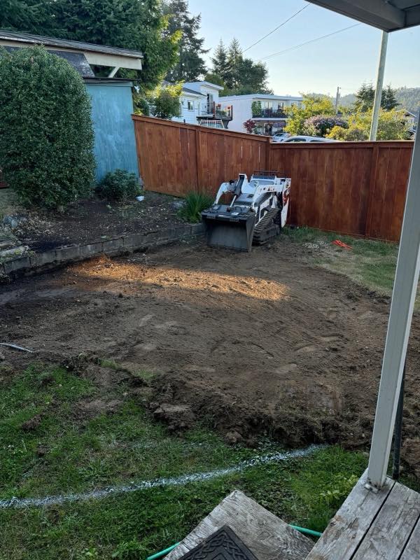 Grading and excavation project by Tonella Contracting on Vancouver Island