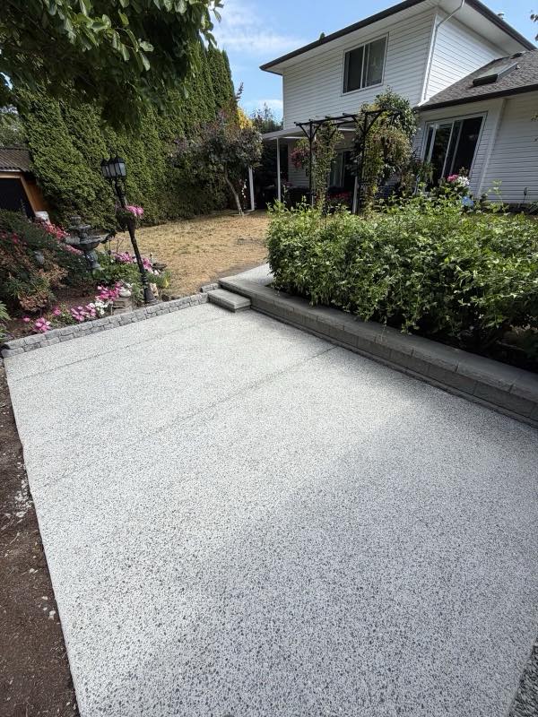Paver patio project by Tonella Contracting on Vancouver Island