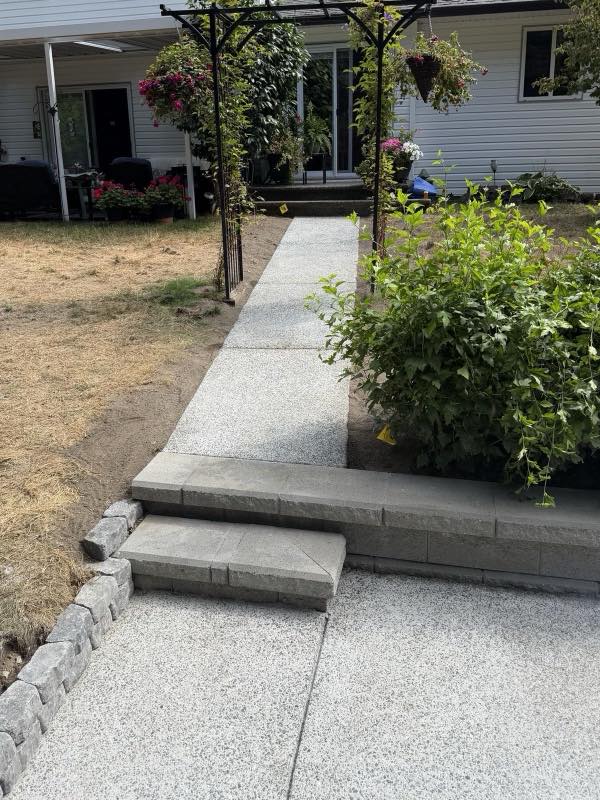 Paver patio project by Tonella Contracting on Vancouver Island