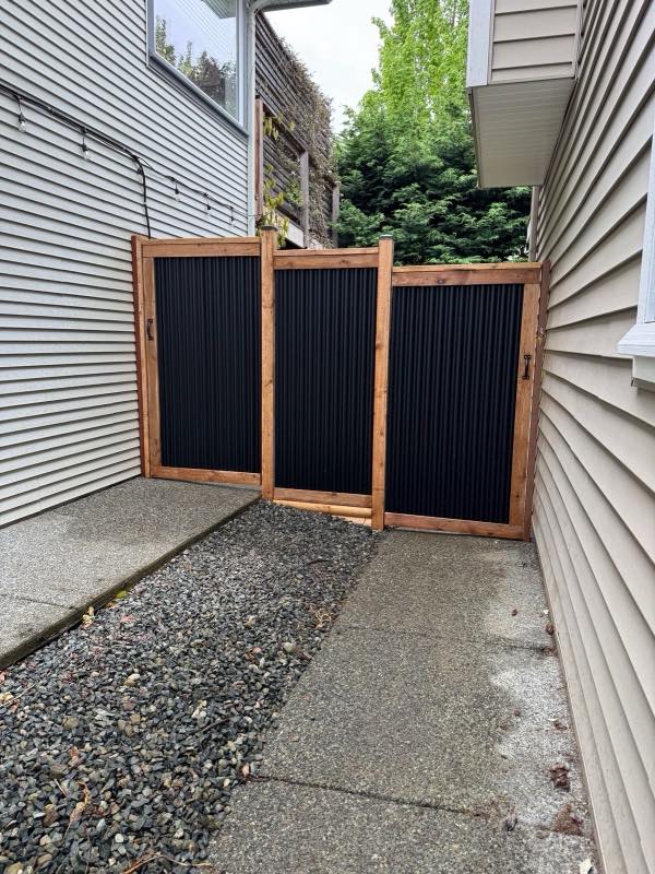 Pedestrian gate project by Tonella Contracting on Vancouver Island