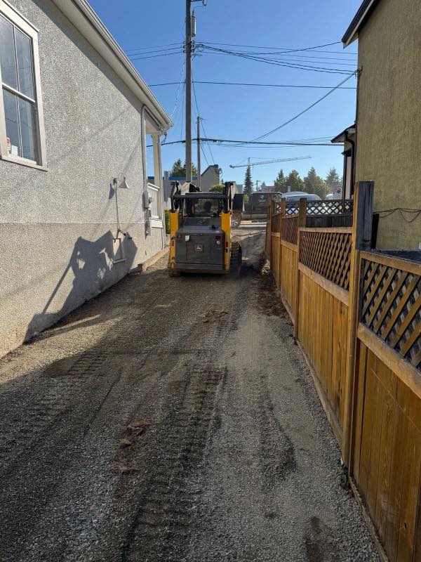 Grading and excavation project by Tonella Contracting on Vancouver Island