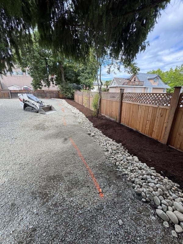 Grading and excavation project by Tonella Contracting on Vancouver Island