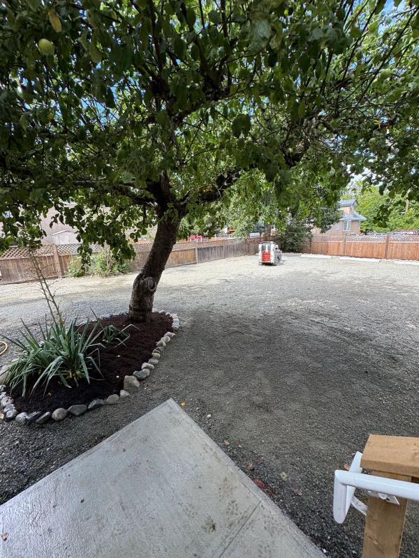 Graded and levelled yard ready for surfacing