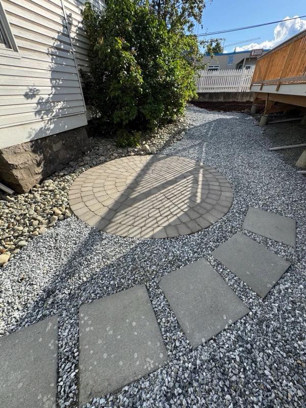 Paver patio project by Tonella Contracting on Vancouver Island