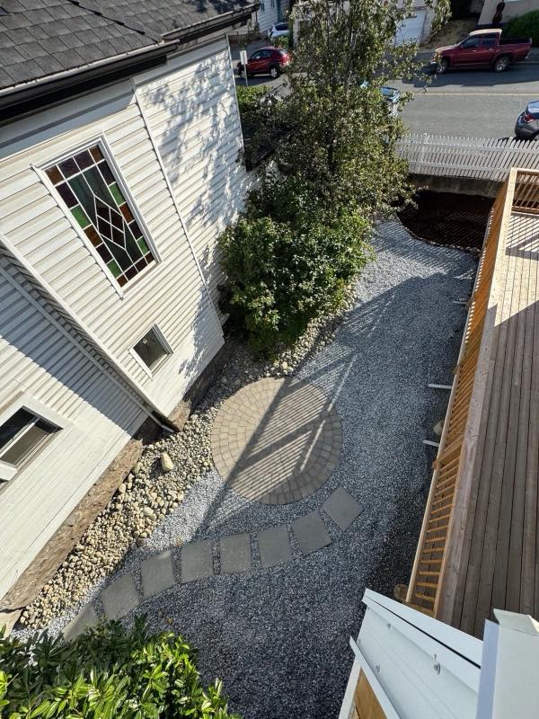 Paver patio project by Tonella Contracting on Vancouver Island