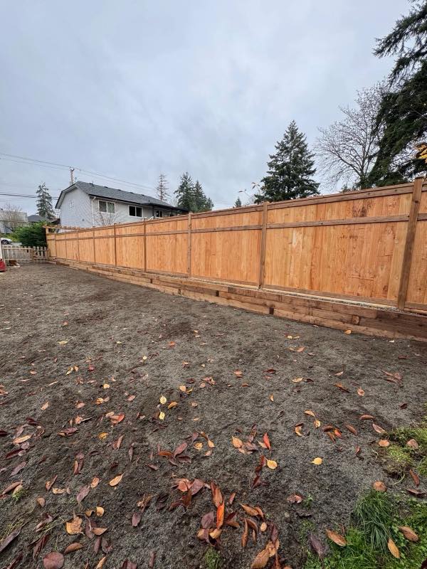 Timber retaining wall project by Tonella Contracting on Vancouver Island