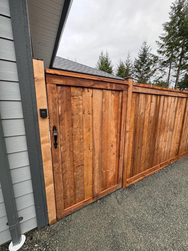 Pedestrian gate project by Tonella Contracting on Vancouver Island