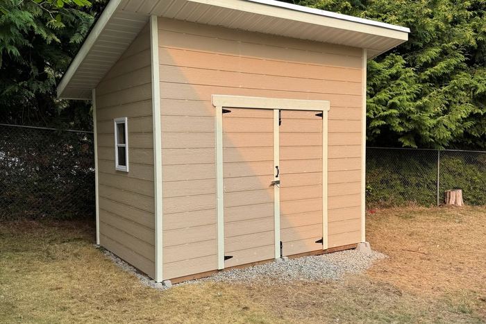 Custom backyard shed built by Tonella Contracting